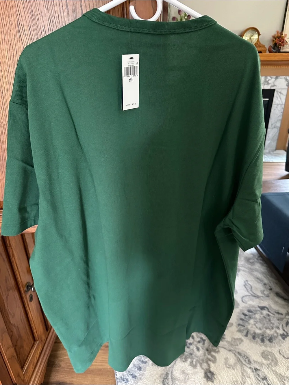Ralph Lauren Polo Green Logo Crewneck Tee with Navy Accent